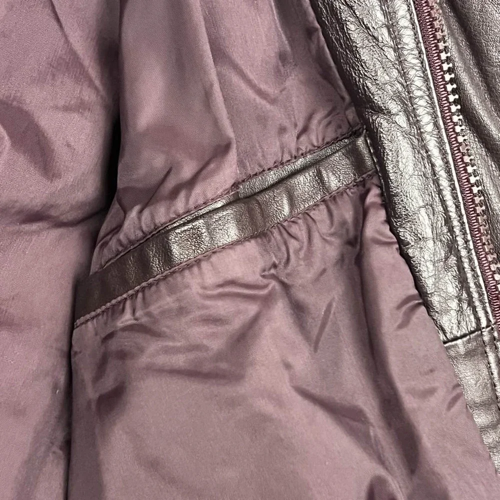 Members Only Men's 1X  Bomber Jacket‎ Brown Genuine Leather Vintage